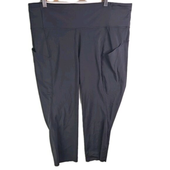 Lululemon Align Pant Deep Black Leggings Capri Running Sports Women SZ 35×30 - Picture 1 of 8